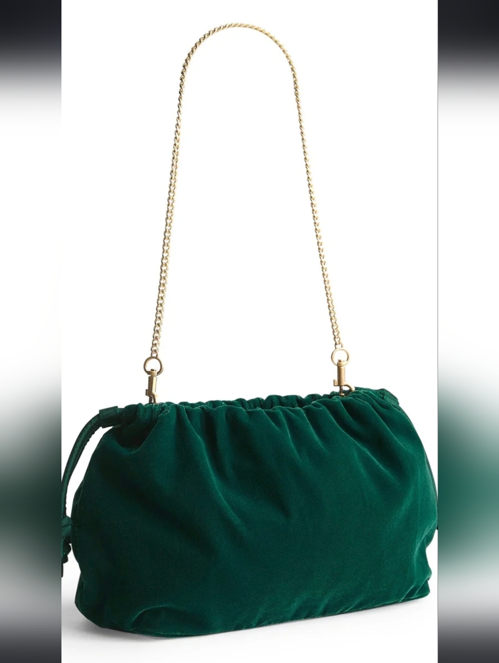 Vera Bradley Taber Dumpling Bag In Sea Moss Green Velevet NWT